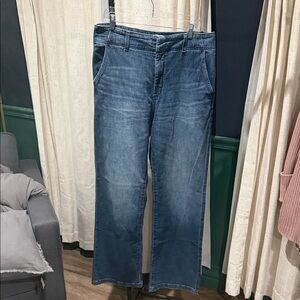 Pilcro Straight Leg Jeans in Washed Blue